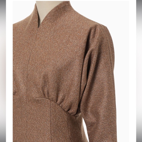 [Open to trade]Mame Kurogouchi top designer MM22FW Melange Flannel Dress - Picture 12 of 17